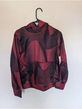 NEW Tek Gear Youth Warm Gear Fleece Hoodie L 14/16 Red & Black